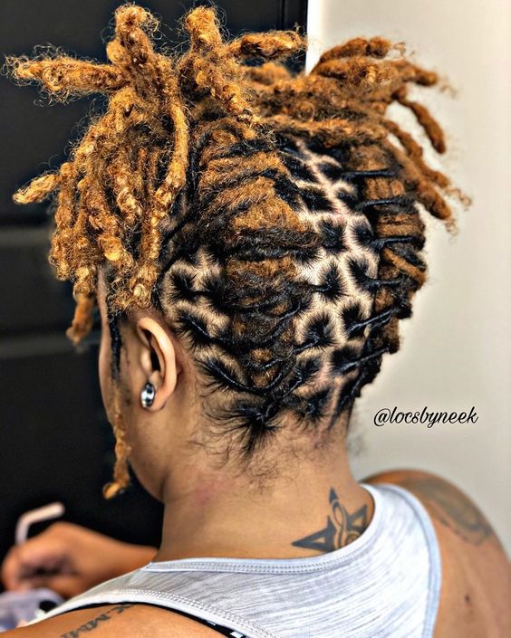 curly dreadlocks updo