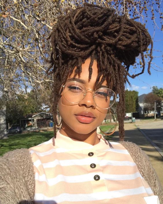 loc styles dreadlock hairstyles for black women short medium long updo bun