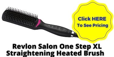 Hair straightening brush reviews Revlon Salon One Step XL Heated Straightening Hair Brush (Best for Thick Hair) NHP Approved