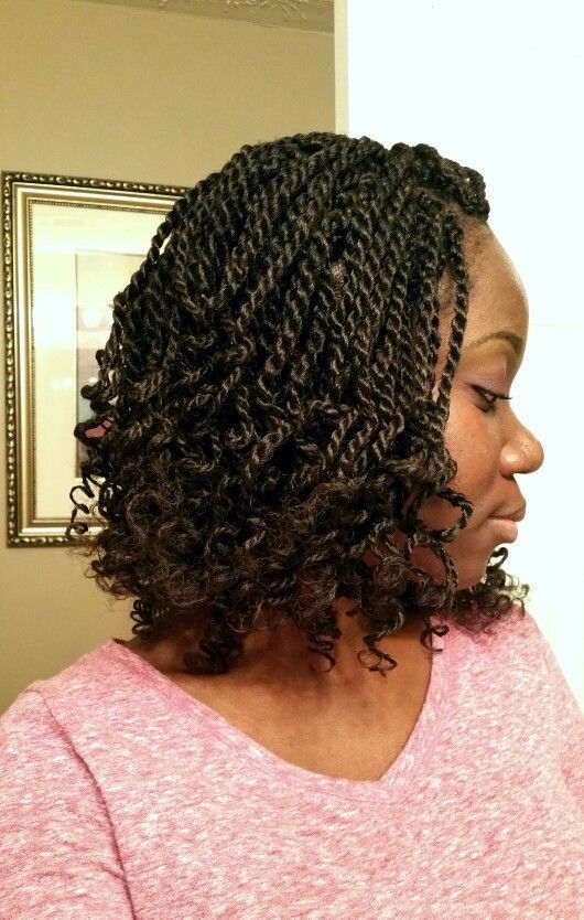 short Senegalese twist braids for Black women 4c
