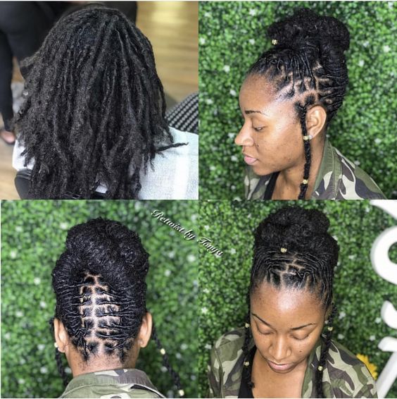 loc styles dreadlock hairstyles for black women short medium long updo