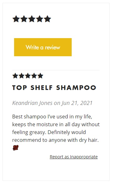 black hair products online shampoo review