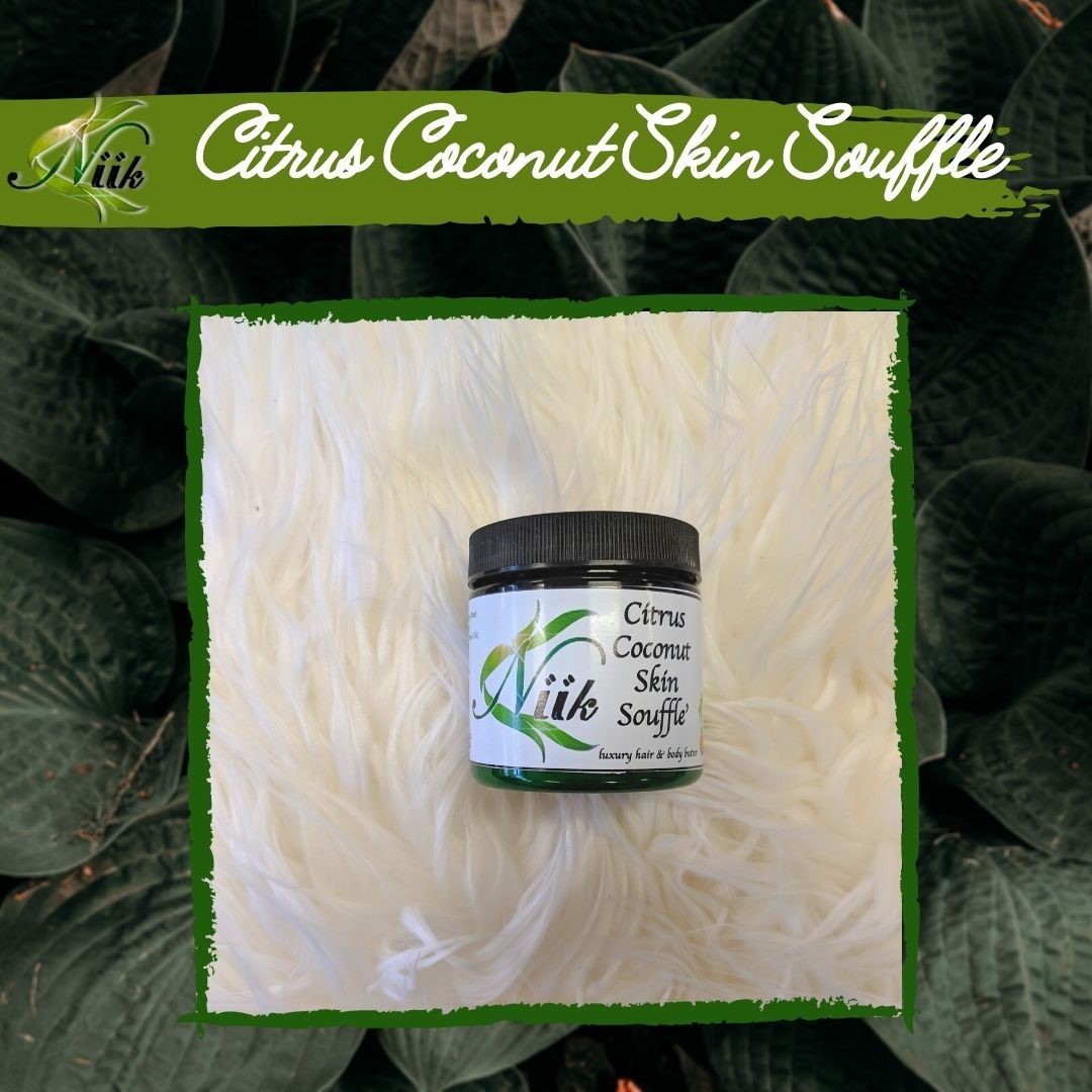 Black Owned vegan hair care and skin products...Citrus Coconut Skin Souffle