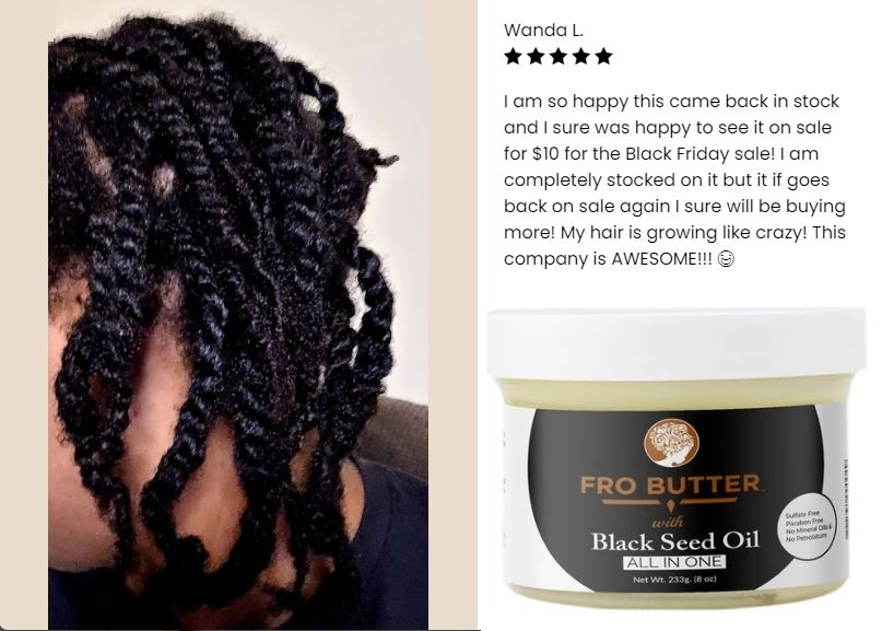 Black Seed Oil Hair Growth Reviews w/ Fro Butter