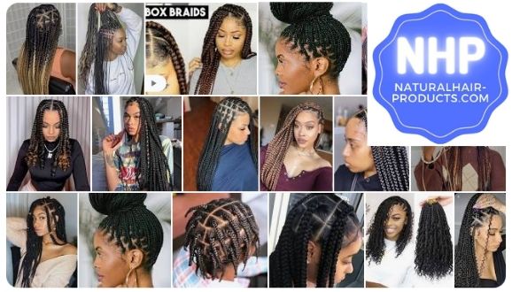 SEE MORE box braids hairstyles for black women natural hair braids at NaturalHair-Products.com w/ Melissa Lee. Quick & easy knotless box braids hairstyles.