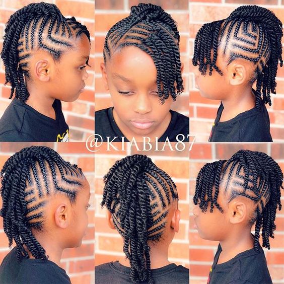Braid Hairstyles for Black Women & Girls cute and neat black braid hairstyles for girls kids.