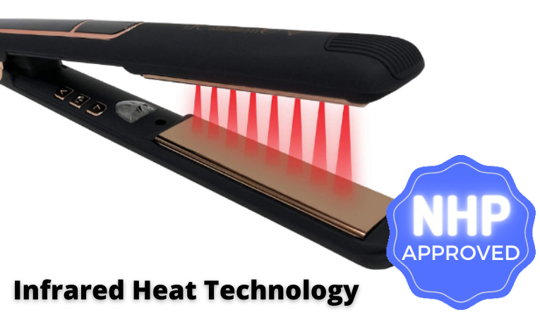 best ceramic flat iron hair straightener infrared technology NHP approved