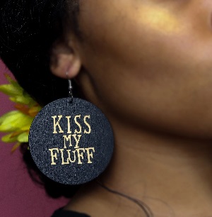 Earrings for short natural hair... fluff