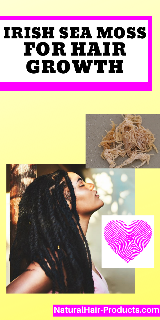 Irish Sea Moss for Hair Growth - 4c hair Black woman with long braids.