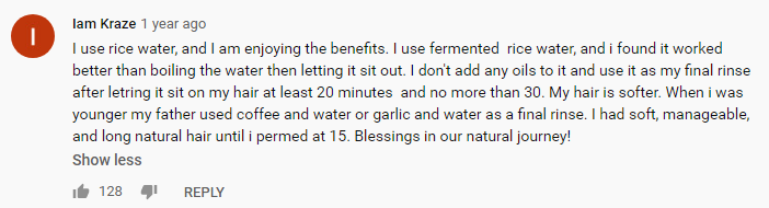 is rice water good for natural hair review.