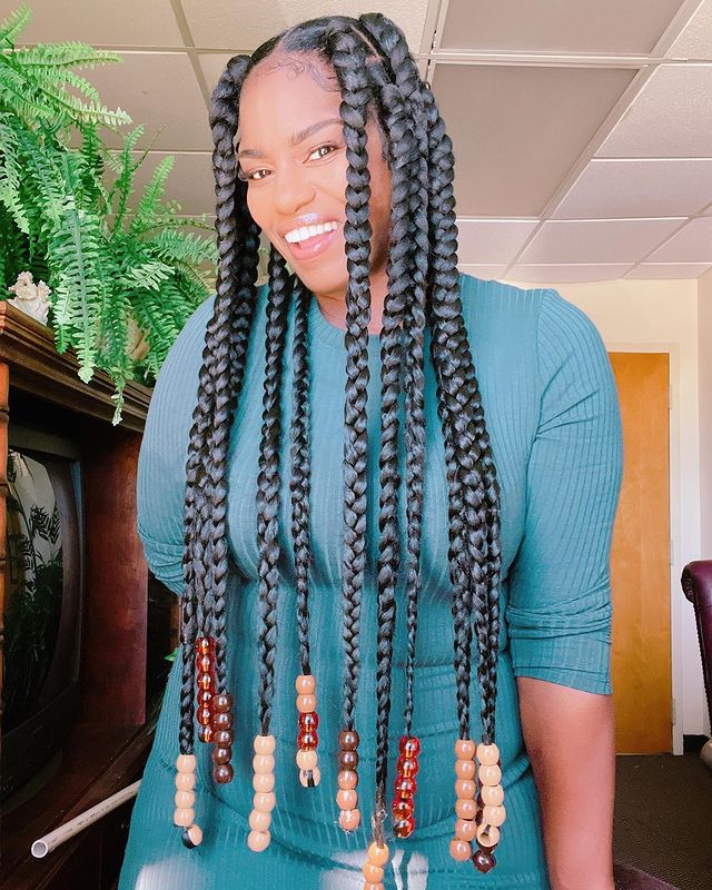 Jumbo Box Braid Hairstyles for Black Women... Thick, Large and long.