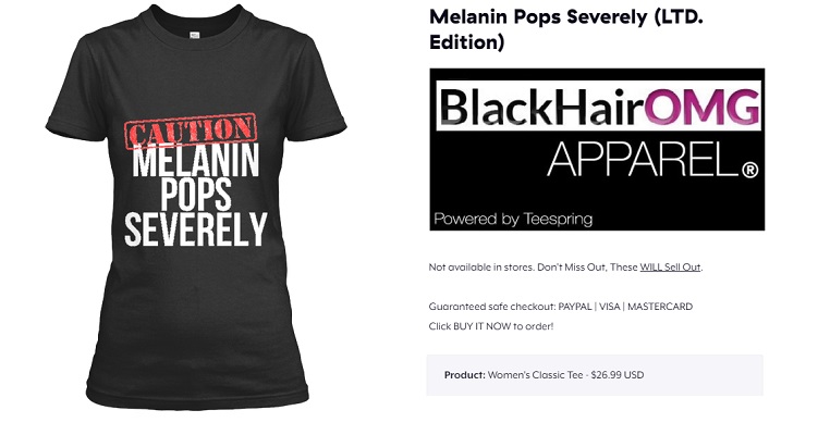 $26.99 Melanin Pops Severely - *LIMITED EDITION* Melanin Shirts & Black Girl Magic Natural Hair Tees for sale, you can buy. Melanin poppin'