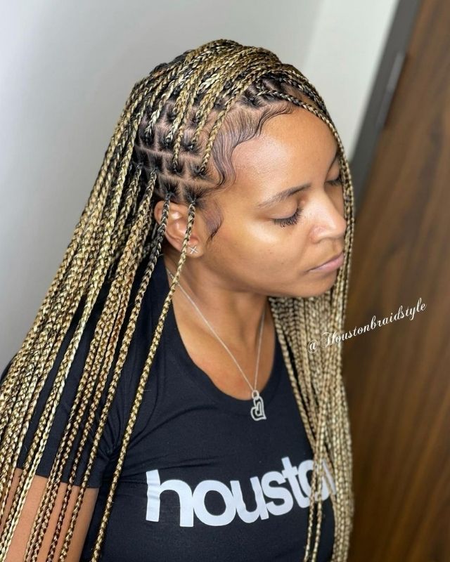 31 Box Braids Ideas for Black Women [KNOTLESS]