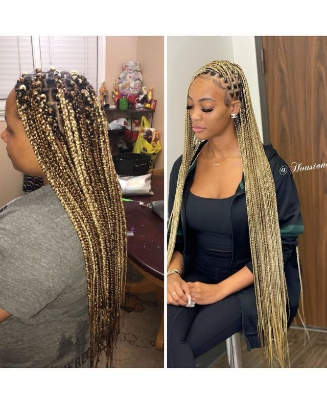 cute and neat Box Braid Hairstyles for Black Women. Short, medium, long knotless box braids hairstyles gallery. How to do box braids...