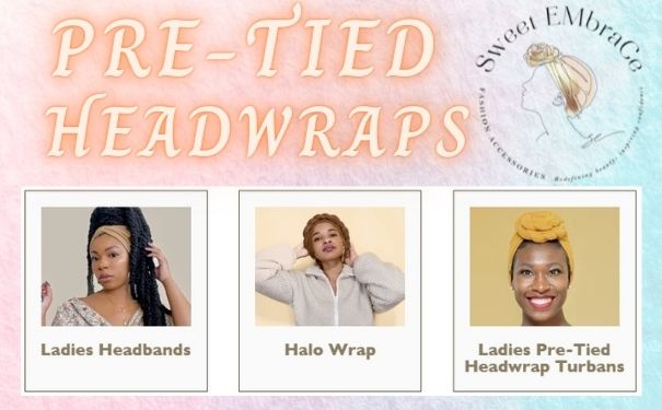 Pre-tied Head Wraps for Natural Hair