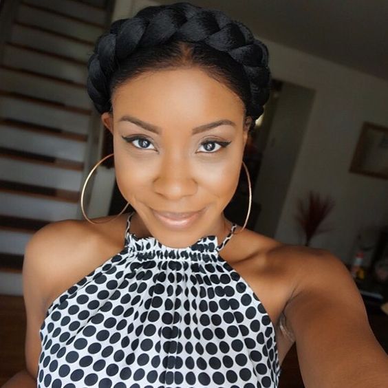 Click for protective styles for natural hair braids latest hairstyle halo braids for black women weddings. See updos on medium length to long hair, simple styles with no weave edges, also grab...