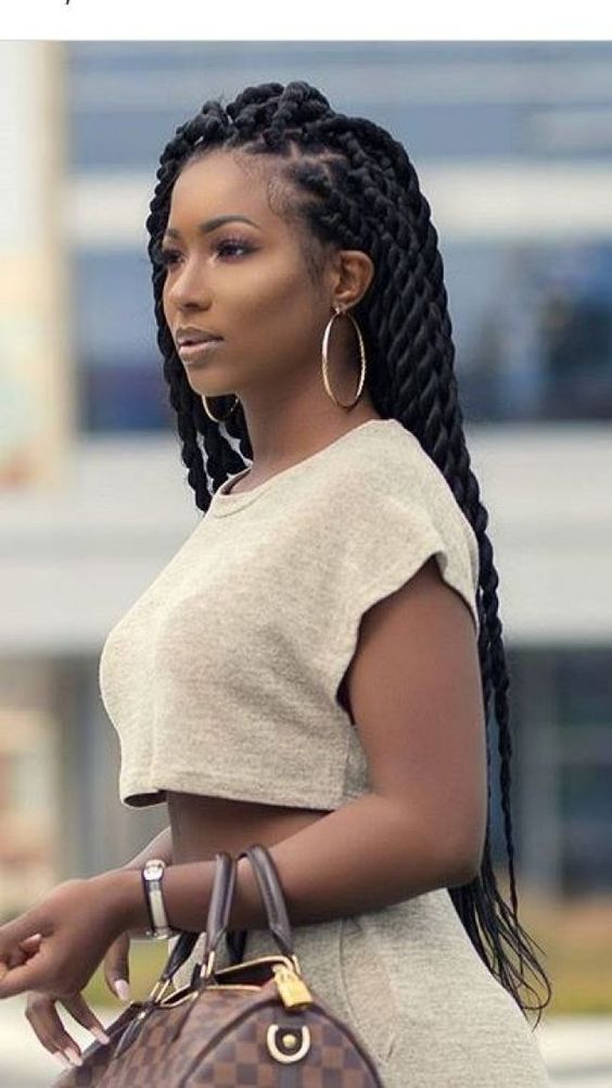 Click for protective styles for natural hair braids latest hairstyle twists cornrows for black women. See updos on medium length to long hair, simple styles with no weave & cute edges, also grab...