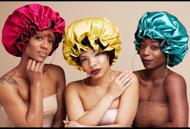 Satin sleep cap benefits. satin bonnet for curly hair...