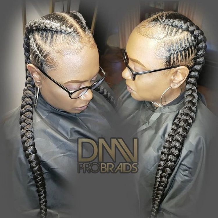 goddess braids two, box braids, short w/ ponytail, updos. how to do goddess braids. Wearing cute glasses.