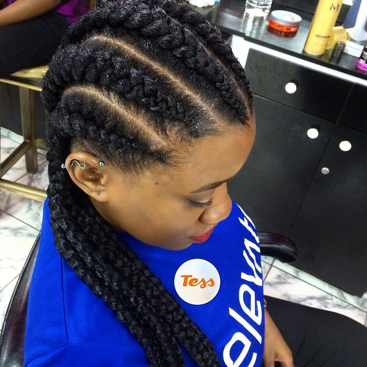 goddess braids two, box braids, short w/ ponytail, updos. how to do goddess braids. Wear cute blue shirt.