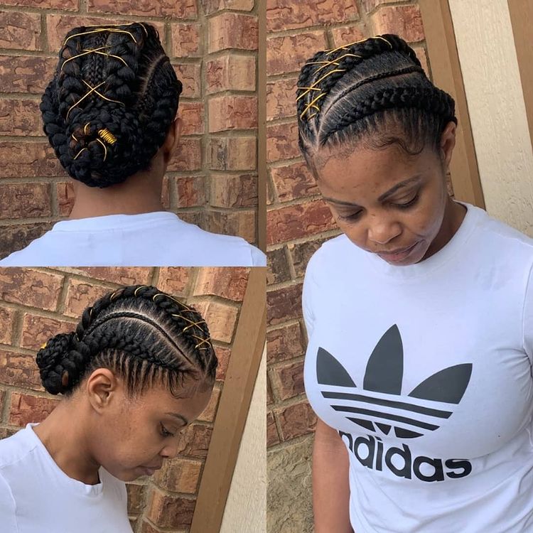 Collage goddess braids two, box braids, short w/ ponytail, updos. how to do goddess braids.