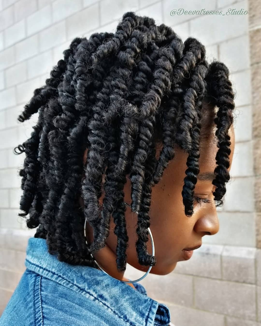 Black hairstyle protective twist braids for hair growth
