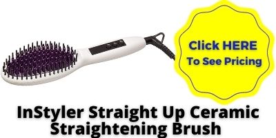 Hair straightening brush reviews InStyler Straight Up Ceramic Straightening Hair Brush NHP Approved