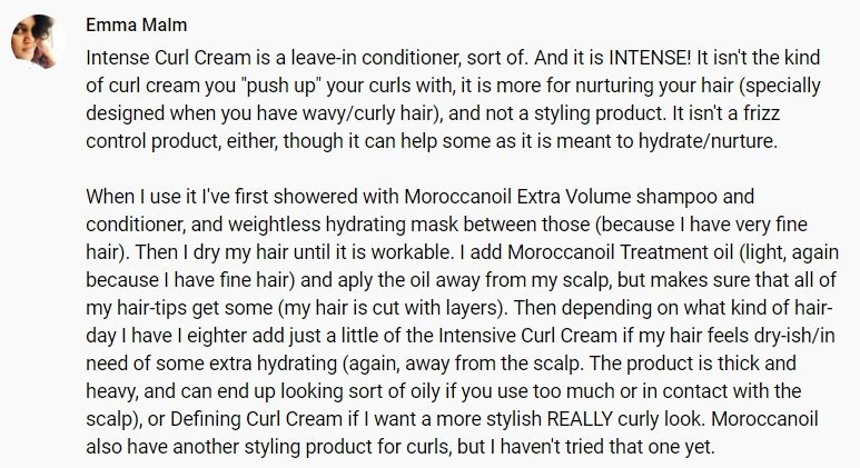 What Does Moroccan Oil Do To Your Hair? 
 Moroccan Oil Leave-in Conditioner Review intense curl cream - Moroccan argan oil for hair benefits - curly girl approved