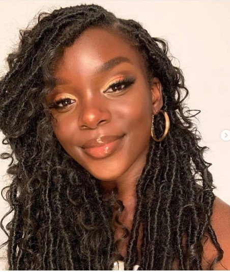 quick-braid-hairstyles-with-weave black woman girl with dark skin pretty smile