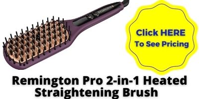 Remington Pro 2-in-1 Heated hair Straightening Brush NHP approved