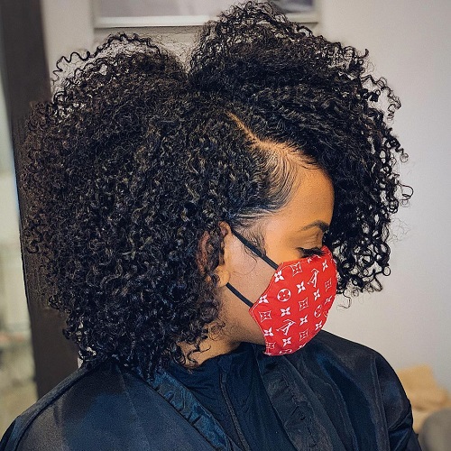 long kinky curly black hair styles