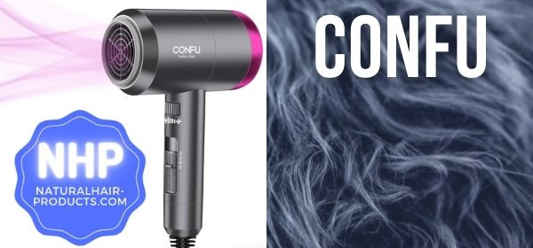 CONFU Ionic Hair Dryer, 1800W Portable Lightweight Blow Dryer for pixie cuts