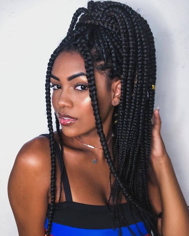 jumbo box braid hairstyles for black women protective styles for natural hair braids the latest hairstyle wedding hairstyles easy, quick. See updos on medium length to short hair, elegant styles...