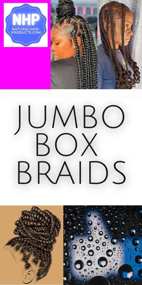 Long Large jumbo box braids with Knots & Knotless NHP