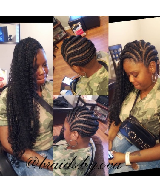 Lemonade braids jumbo styles, skinny styles, medium styles, lemonade braids with curls at the end, styles with heart braided in