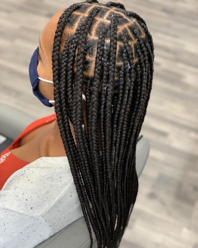 Click to SEE MORE protective styles for natural hair braids. Medium Box Braid Hairstyles for Black Women. Short, medium, long knotless box braids hairstyles gallery. How to do box braids...