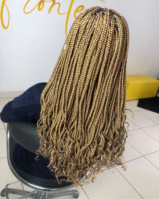 black braided hairstyles for girls kids.  Medium Box Braid Hairstyles for Black Women & Girls. Short, medium, long knotless box braids hairstyles gallery. How to do box braids.