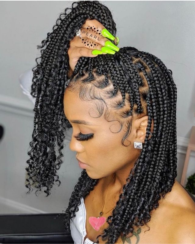 Medium Box Braid Hairstyles for Black Women. Short, medium, long knotless box braids hairstyles gallery. How to do Medium box braids...
