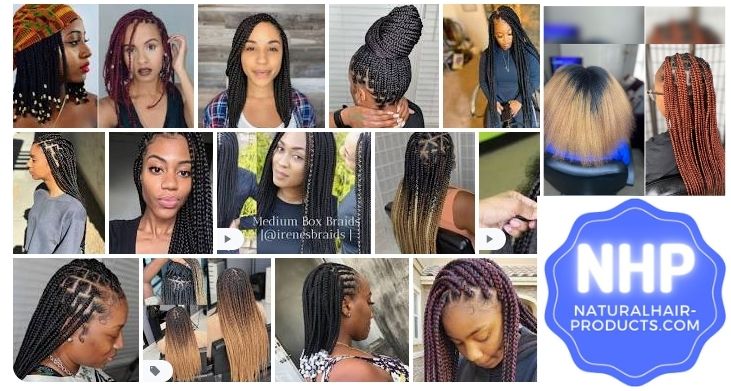 31 Medium Box Braids Ideas for Black Women [NHP]