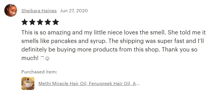 Methi Miracle hair growth oil for black women review