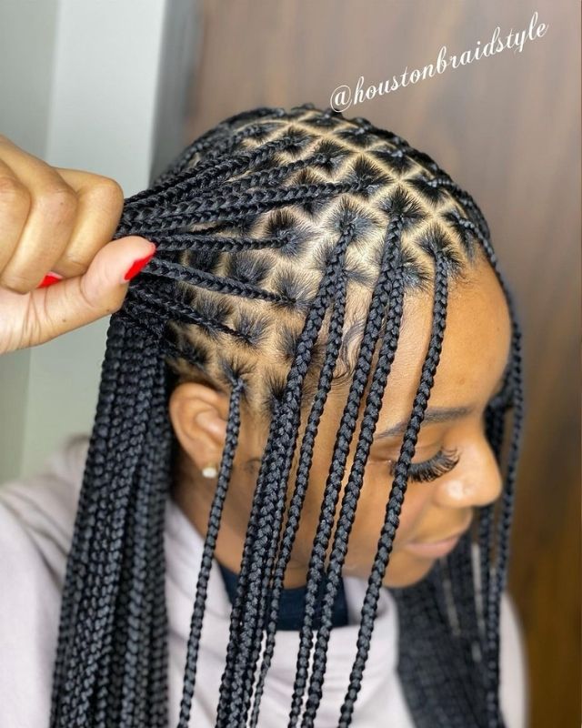 Box Braid Hairstyles for Black Women.  simple wedding hairstyles & cute edges, also grab knotless box braids...