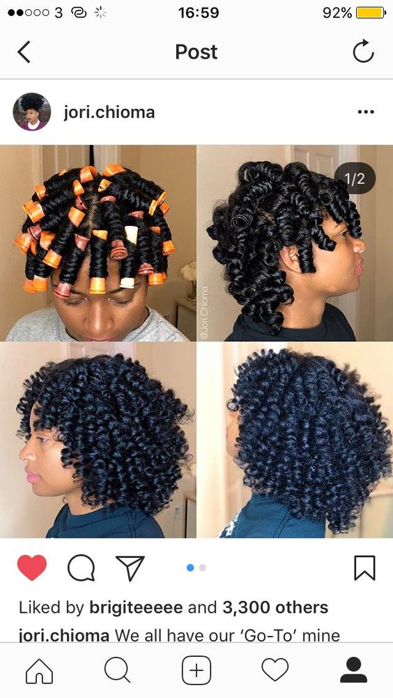 perm rod set on natural hair hairstyles pictures Flexi rod curlers black