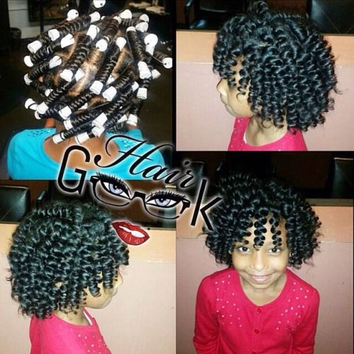 perm rod set on natural hair hairstyles pictures Flexi rod curlers black