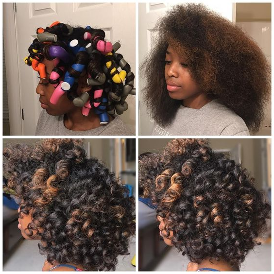 perm rod set on natural hair hairstyles pictures Flexi rod curlers black