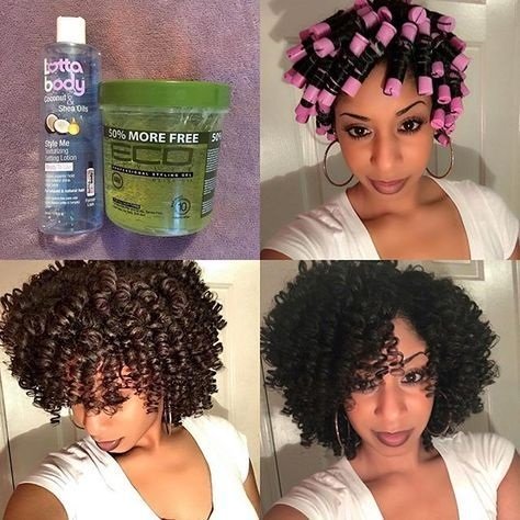 perm rod set on natural hair hairstyles pictures Flexi rod curlers black woman