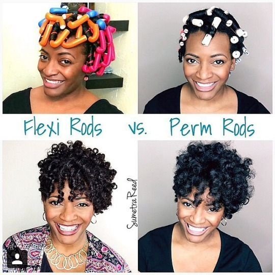 perm rod set on natural hair hairstyles pictures Flexi rod curlers black cute
