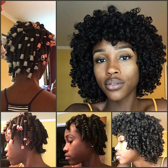 perm rod set on natural hair hairstyles pictures Flexi rod curlers black