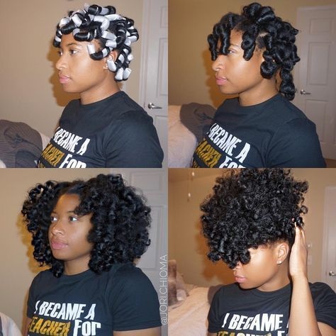 perm rod set on natural hair hairstyles pictures Flexi rod curlers black