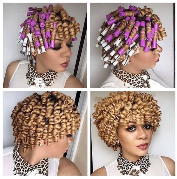 perm rod set on natural hair hairstyles pictures Flexi rod curlers black blonde kinky curly