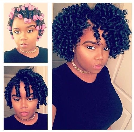 perm rod set on natural hair hairstyles pictures Flexi rod curlers black women curly